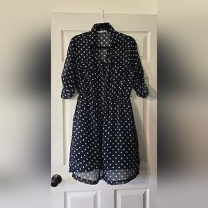 Maurices Polka Dot Navy Dress